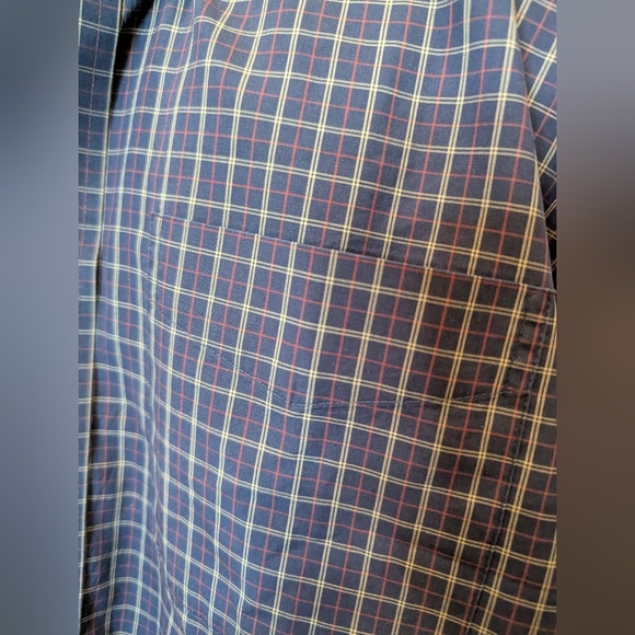 LL Bean Men's Blue Checkered Shirt Mens L Reg, Blue Red Yellow NWOT - Picture 4 of 11